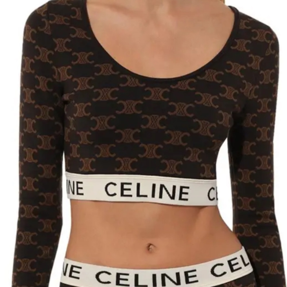 Celine
Monogram Silk Crop Top w/ Tags